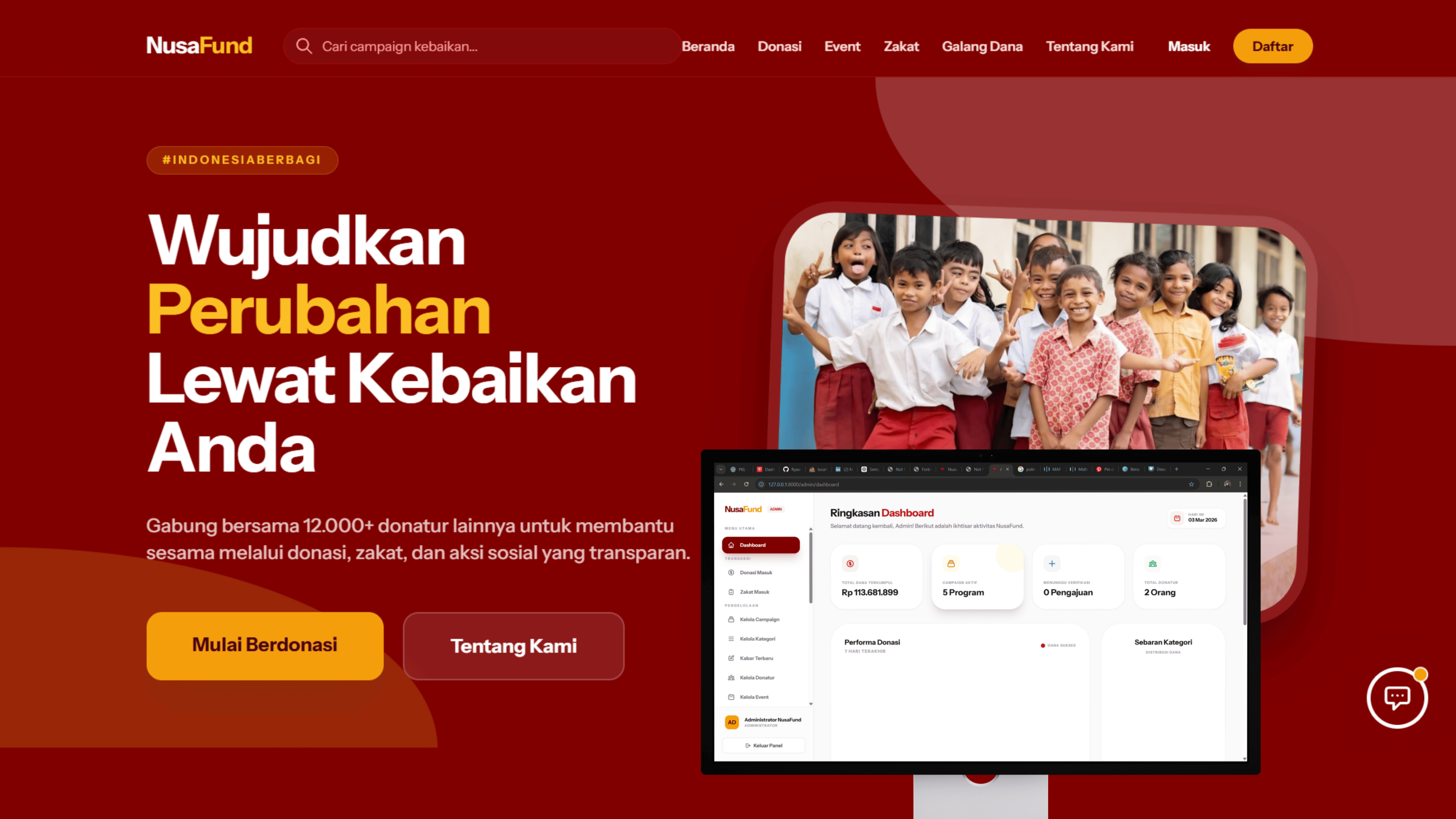 NusaFund - Web Fundraising Preview