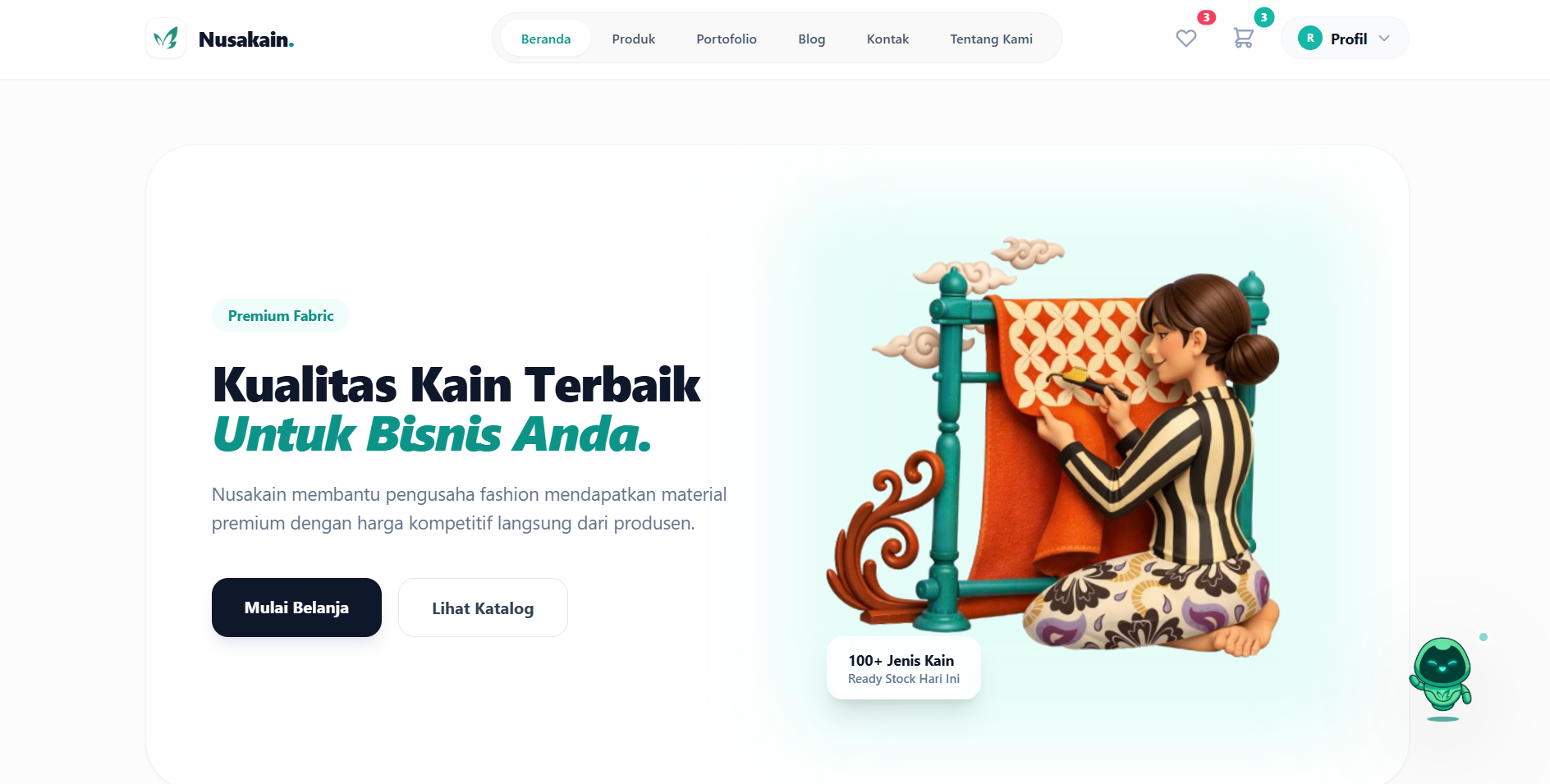 Nusa Kain - Web E-Commerce Preview